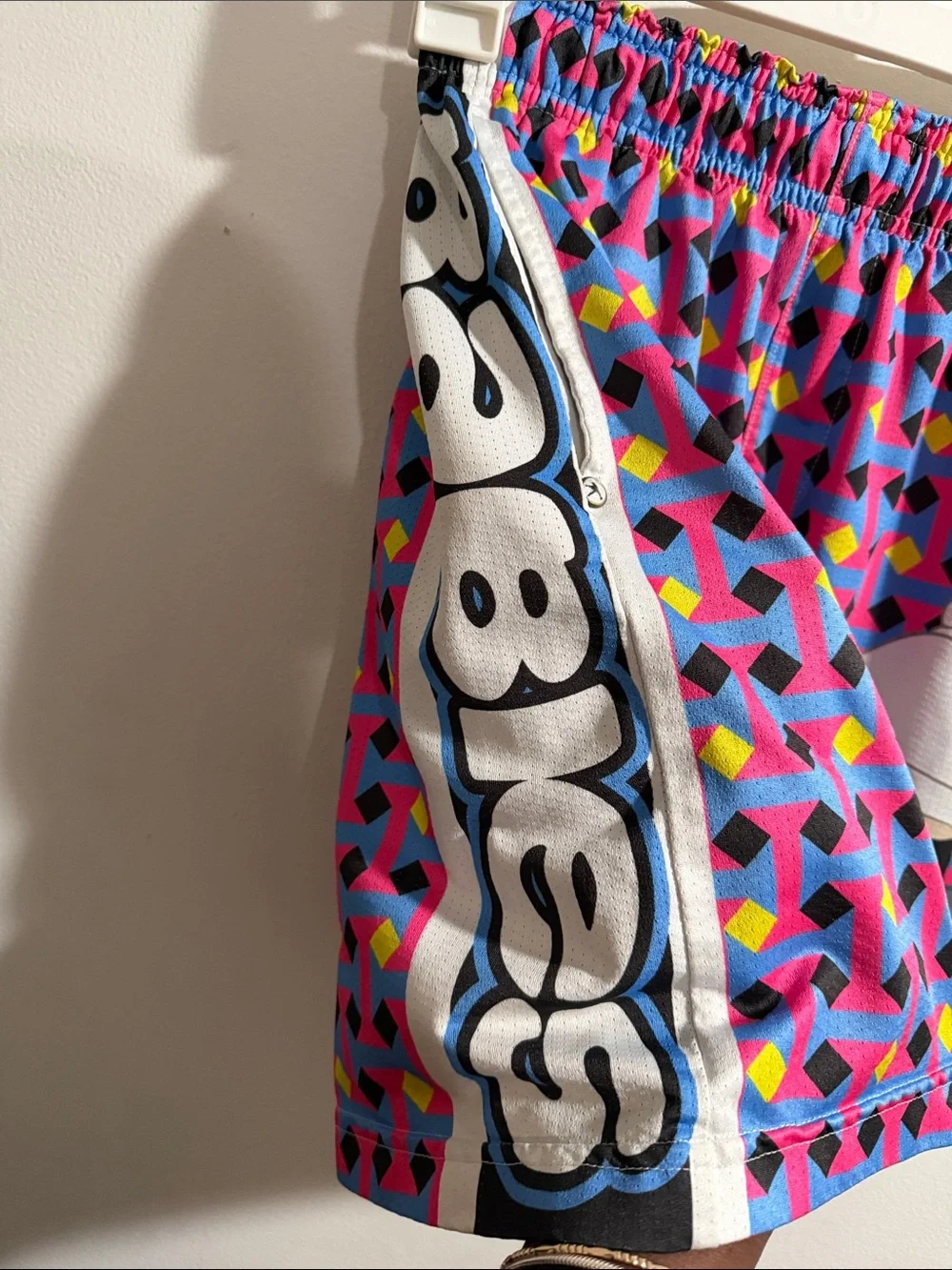Kids Multicolor Graphic Lacrosse Print Shorts - Bright Pink Pattern